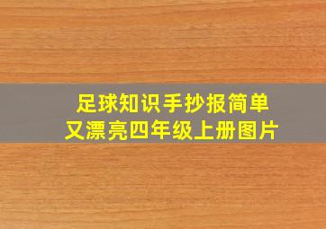 足球知识手抄报简单又漂亮四年级上册图片