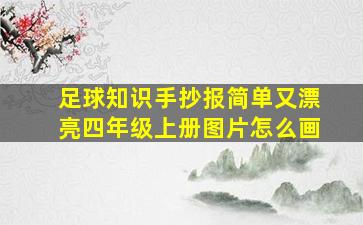 足球知识手抄报简单又漂亮四年级上册图片怎么画