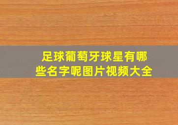 足球葡萄牙球星有哪些名字呢图片视频大全