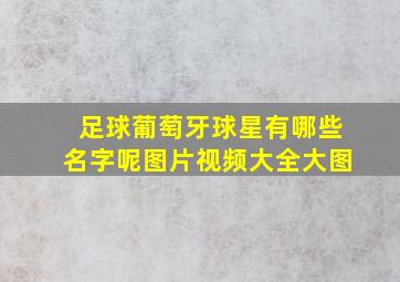 足球葡萄牙球星有哪些名字呢图片视频大全大图