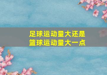 足球运动量大还是篮球运动量大一点