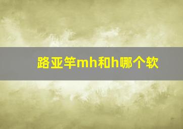 路亚竿mh和h哪个软