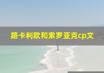 路卡利欧和索罗亚克cp文