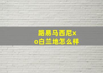 路易马西尼xo白兰地怎么样