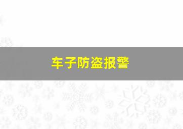 车子防盗报警