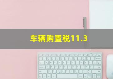 车辆购置税11.3