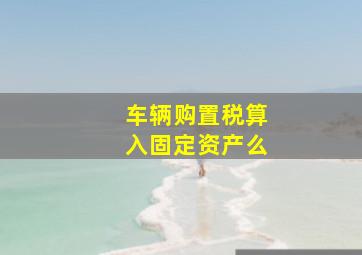 车辆购置税算入固定资产么