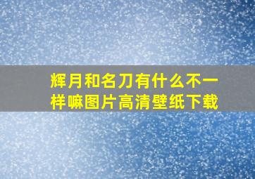 辉月和名刀有什么不一样嘛图片高清壁纸下载