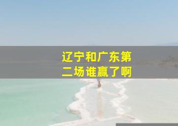 辽宁和广东第二场谁赢了啊