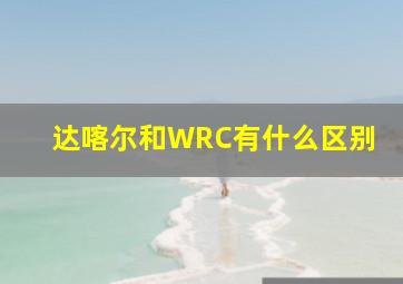 达喀尔和WRC有什么区别