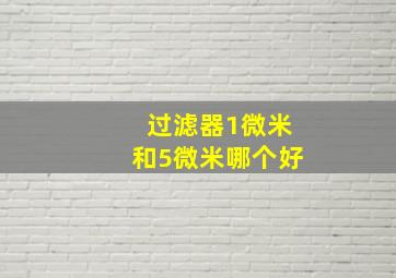 过滤器1微米和5微米哪个好