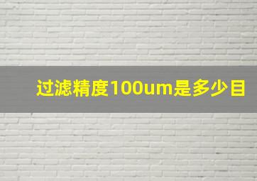 过滤精度100um是多少目