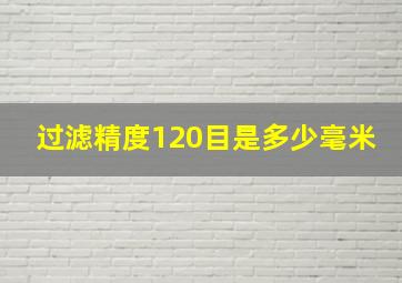 过滤精度120目是多少毫米