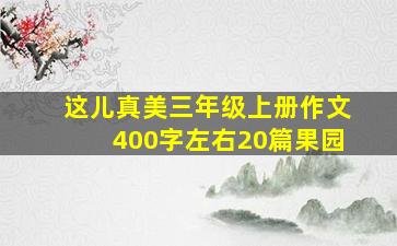 这儿真美三年级上册作文400字左右20篇果园