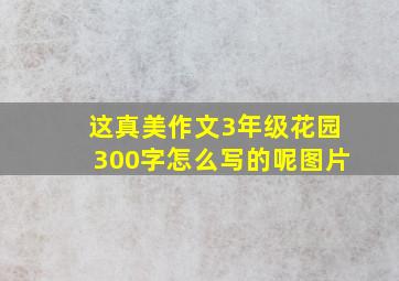 这真美作文3年级花园300字怎么写的呢图片