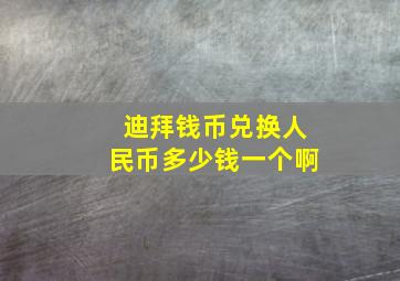 迪拜钱币兑换人民币多少钱一个啊