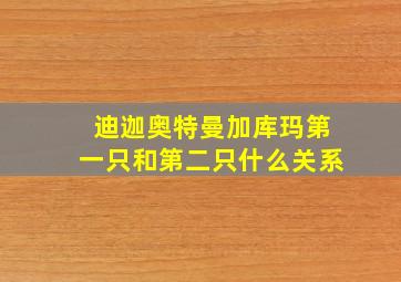 迪迦奥特曼加库玛第一只和第二只什么关系