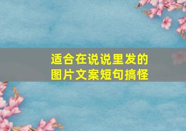 适合在说说里发的图片文案短句搞怪