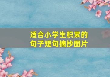 适合小学生积累的句子短句摘抄图片