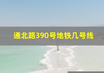 通北路390号地铁几号线