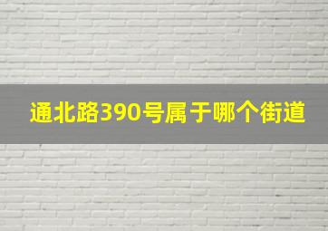 通北路390号属于哪个街道