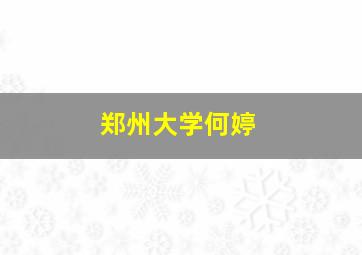 郑州大学何婷