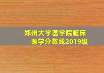 郑州大学医学院临床医学分数线2019级