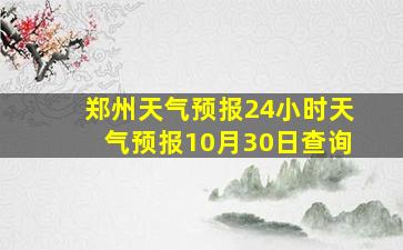 郑州天气预报24小时天气预报10月30日查询