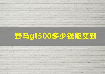 野马gt500多少钱能买到