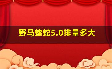 野马蝰蛇5.0排量多大