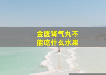 金匮肾气丸不能吃什么水果