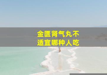 金匮肾气丸不适宜哪种人吃