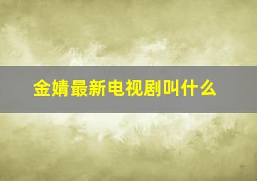 金婧最新电视剧叫什么