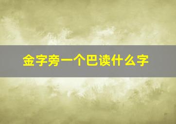 金字旁一个巴读什么字