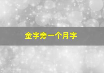 金字旁一个月字