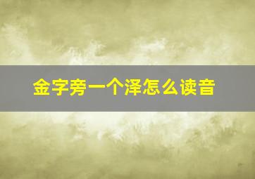 金字旁一个泽怎么读音