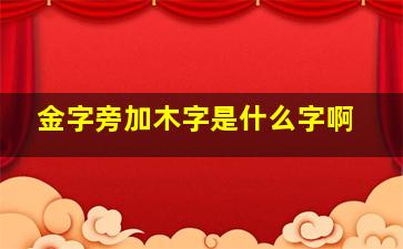 金字旁加木字是什么字啊