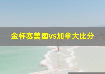 金杯赛美国vs加拿大比分