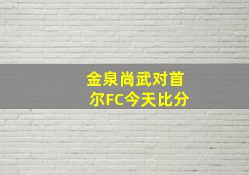 金泉尚武对首尔FC今天比分