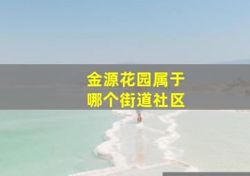 金源花园属于哪个街道社区