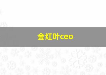 金红叶ceo