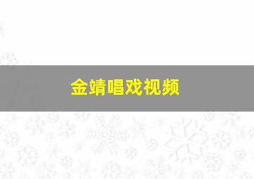 金靖唱戏视频