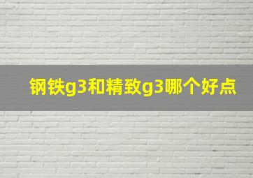 钢铁g3和精致g3哪个好点