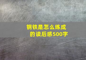 钢铁是怎么练成的读后感500字