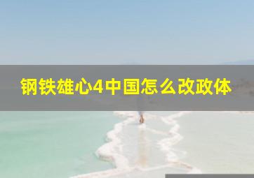 钢铁雄心4中国怎么改政体