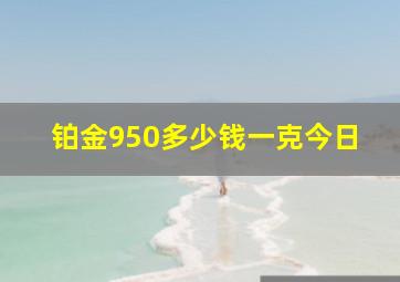 铂金950多少钱一克今日