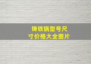 铸铁锅型号尺寸价格大全图片