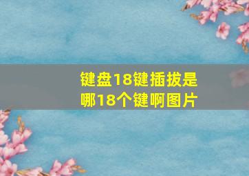 键盘18键插拔是哪18个键啊图片