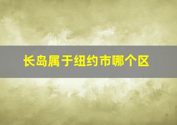 长岛属于纽约市哪个区