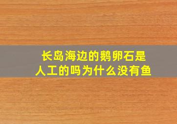 长岛海边的鹅卵石是人工的吗为什么没有鱼